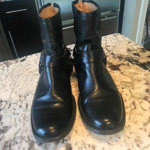 Frye Women's Harness Short Black Ankle Boot sz 8